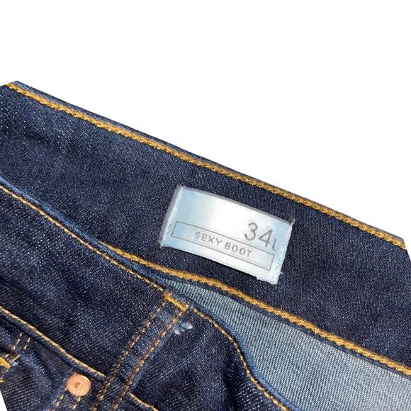 Gap 1969 Women Jeans Denim Pants Size 34L Sexy Bootcut Flare Leg Western Cowgirl - Picture 4 of 4